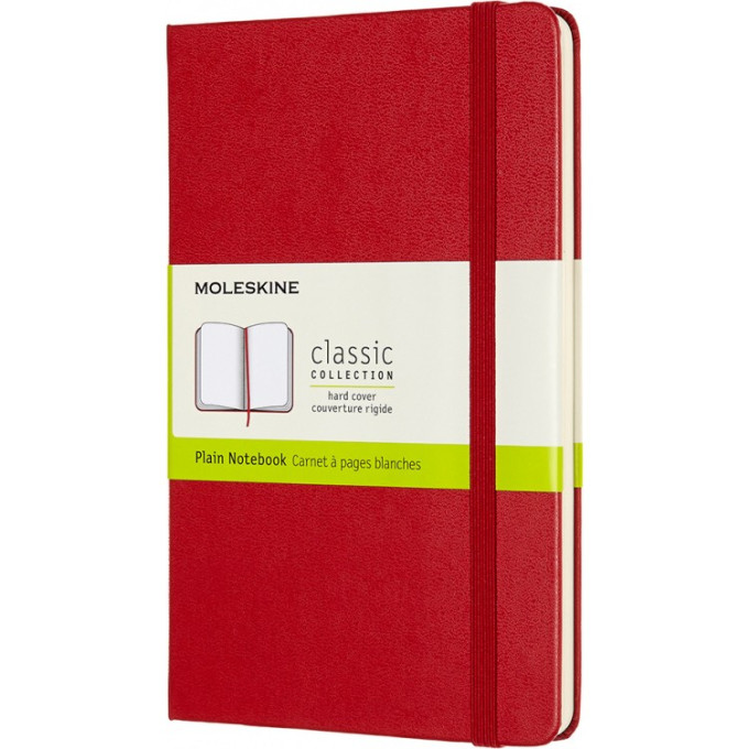 Блокнот MOLESKINE Classic Medium, нелинованный, красный QP052F2